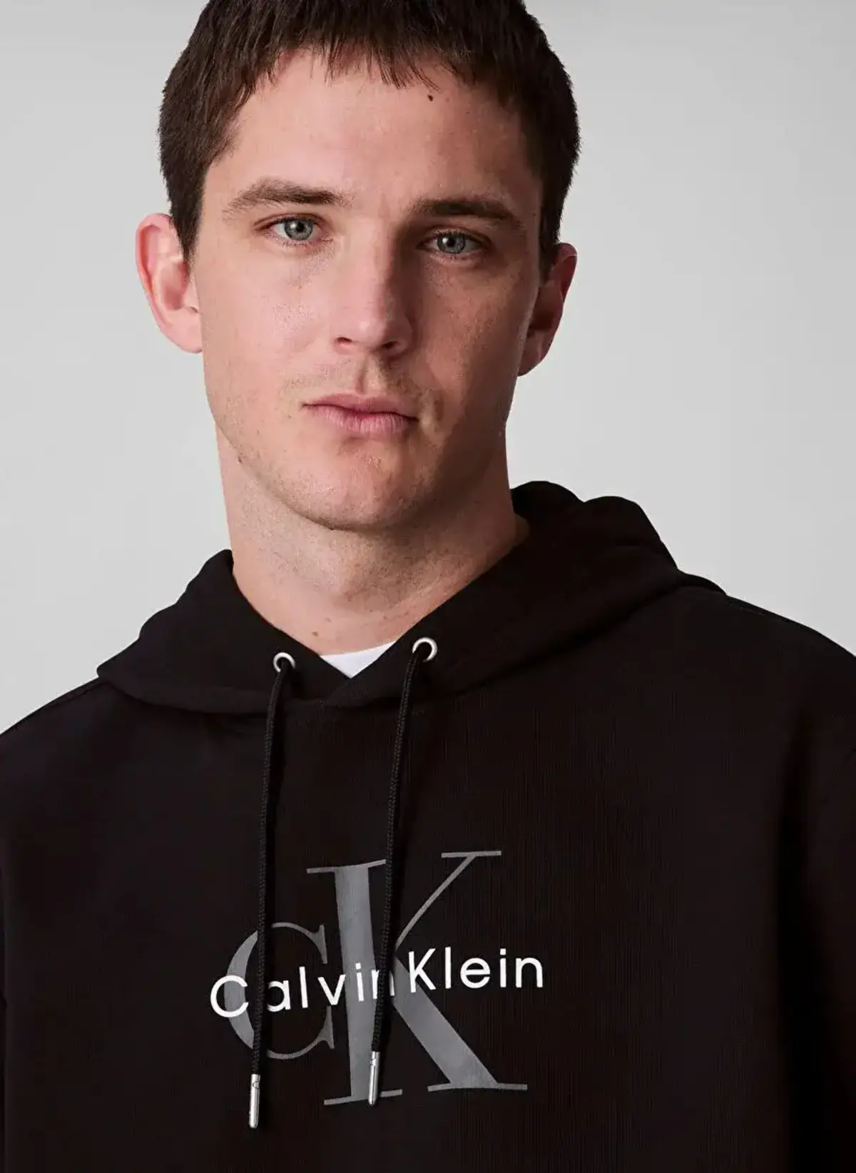 Calvin Klein LS EU MONOLOGO 350TERRY HOODIE Siyah Erkek Sweatshirt