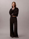 Calvin Klein 1/4 ZIP SWEATER WITH, UB1 Siyah Kadın Sweatshirt