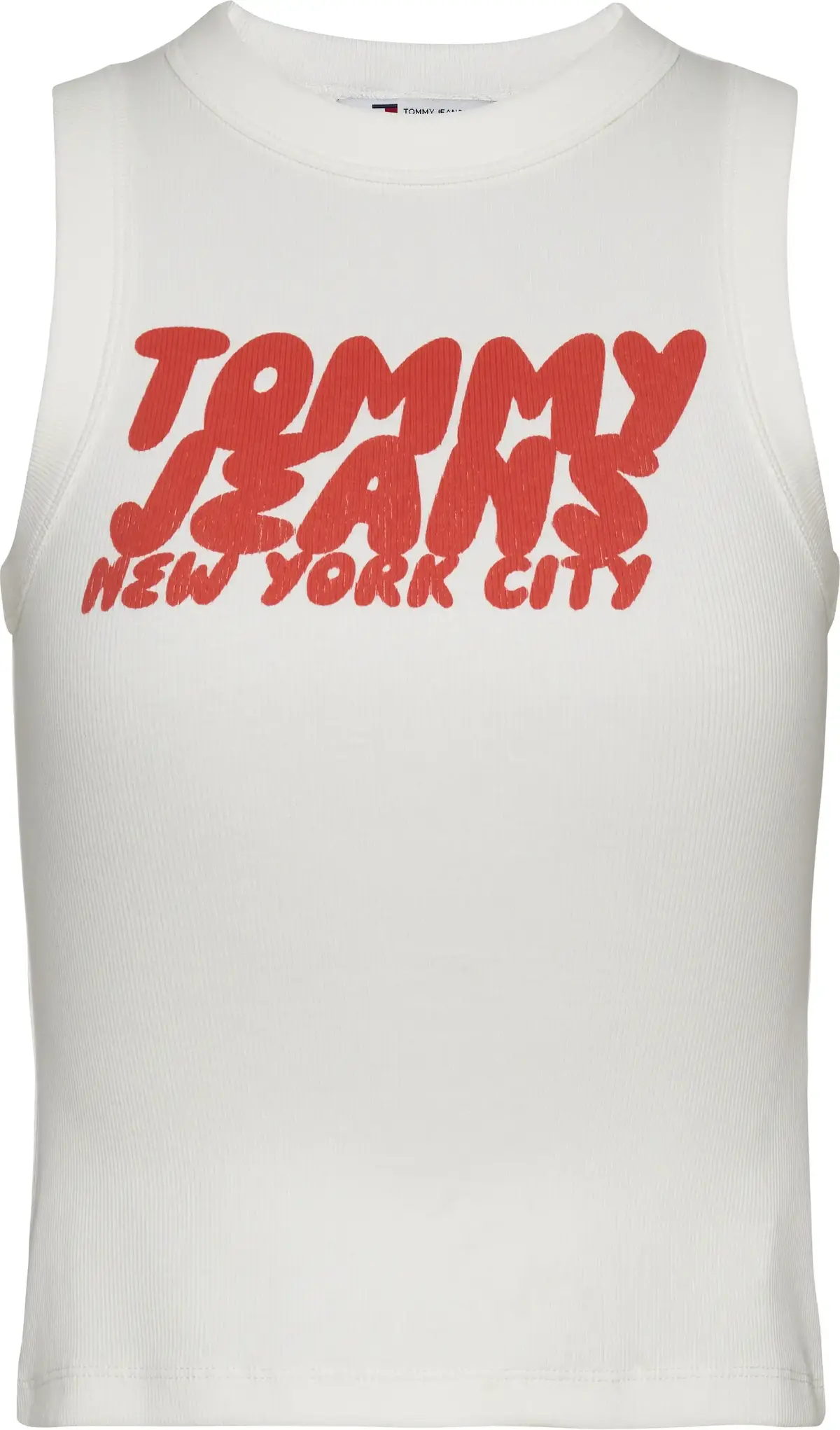 Tommy Hilfiger TJW SLIM SH TJ BUBBL, YBL Beyaz Kadın T-Shirt & Polo