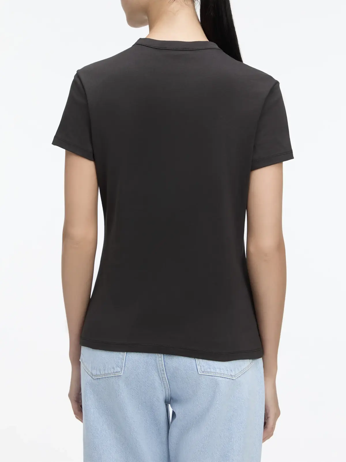 Calvin Klein CK EMB GRAPHIC SLIM, BEH Siyah Kadın T-Shirt & Polo