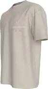 Calvin Klein BRISTLE MONOLOGO TEE, PDH Krem Erkek T-Shirt & Polo