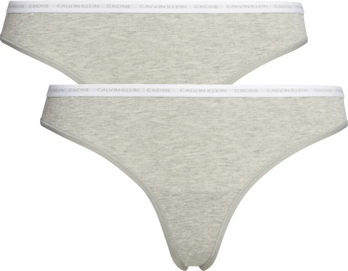 Calvin Klein THONG 2PK Kadın Gri Tanga Set