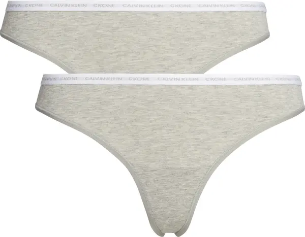 Calvin Klein THONG 2PK Kadın Gri Tanga Set