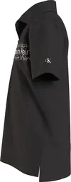 Calvin Klein INST. CUT OFF LOGO P Erkek Siyah Polo T-Shirt