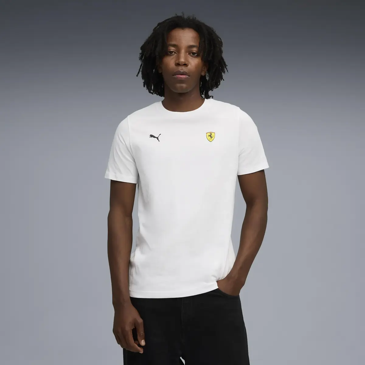 Puma Ferrari Sportswear Car G Tee Beyaz Erkek T-Shirt