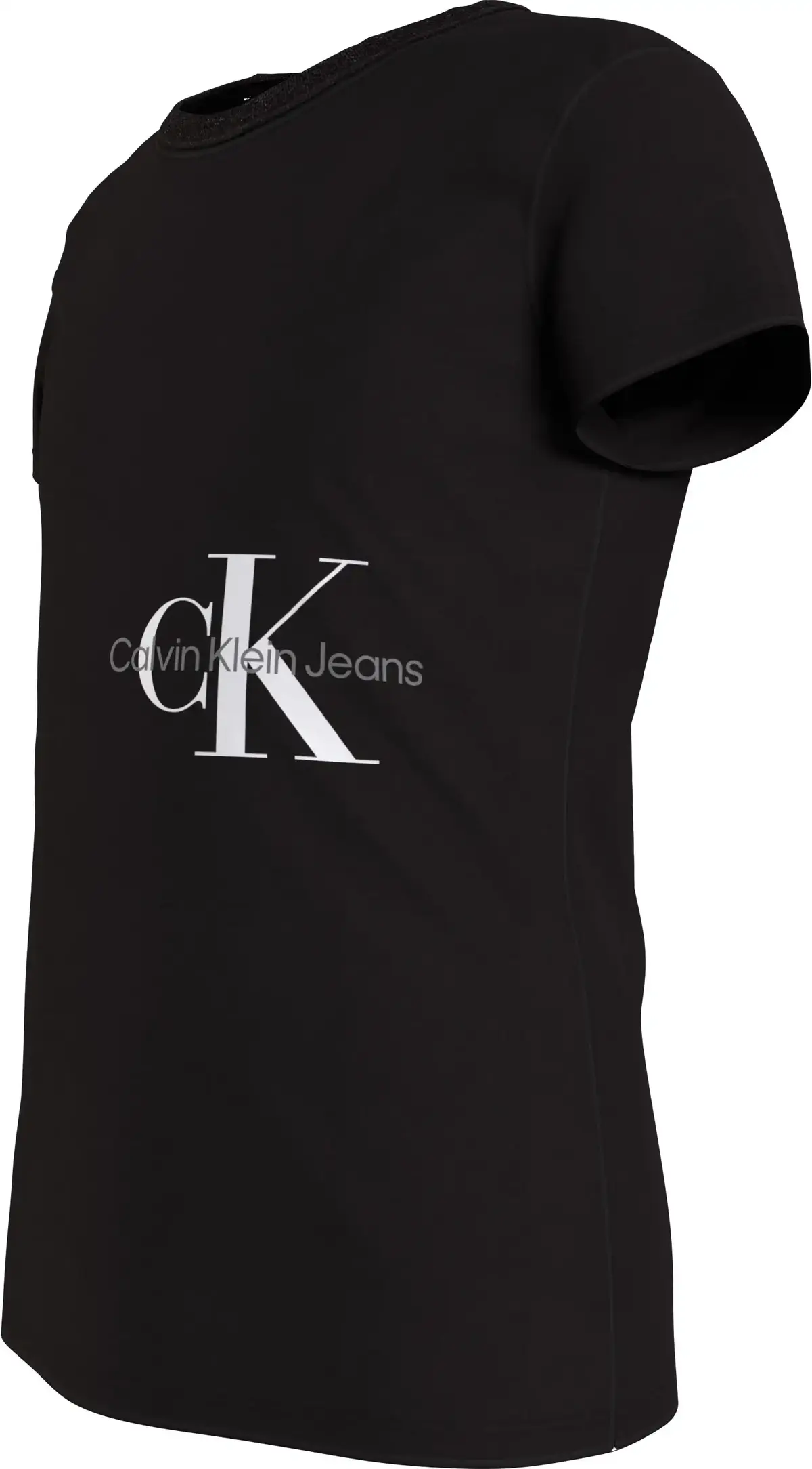 Calvin Klein MONOGRAM OFF PLACED Kadın Siyah T-Shirt