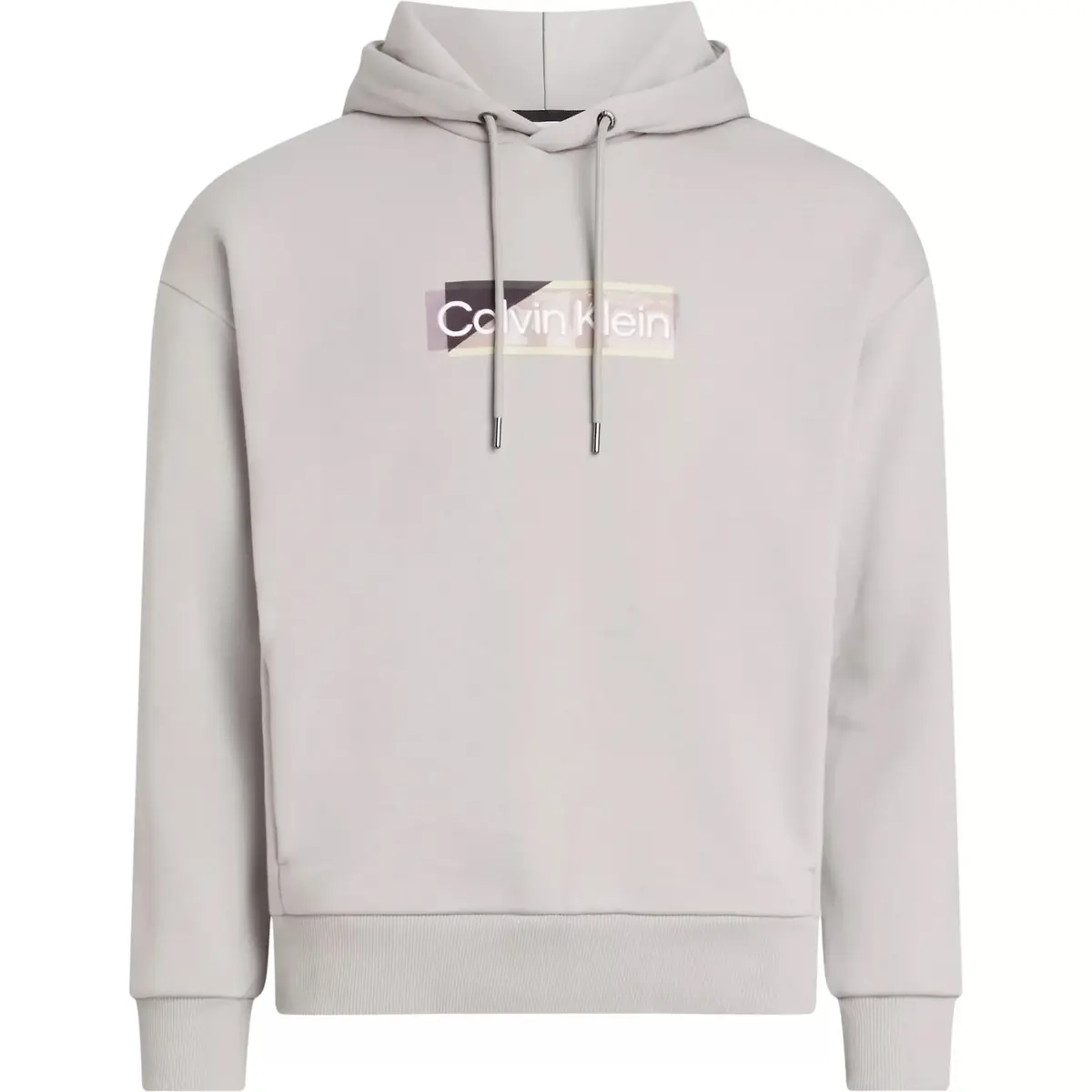 Calvin Klein LAYERED GEL LOGO HOO Erkek Gri Hoodie