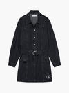 Calvin Klein LS DRESS DENIM LIGHT Kadın Antrasit Elbise