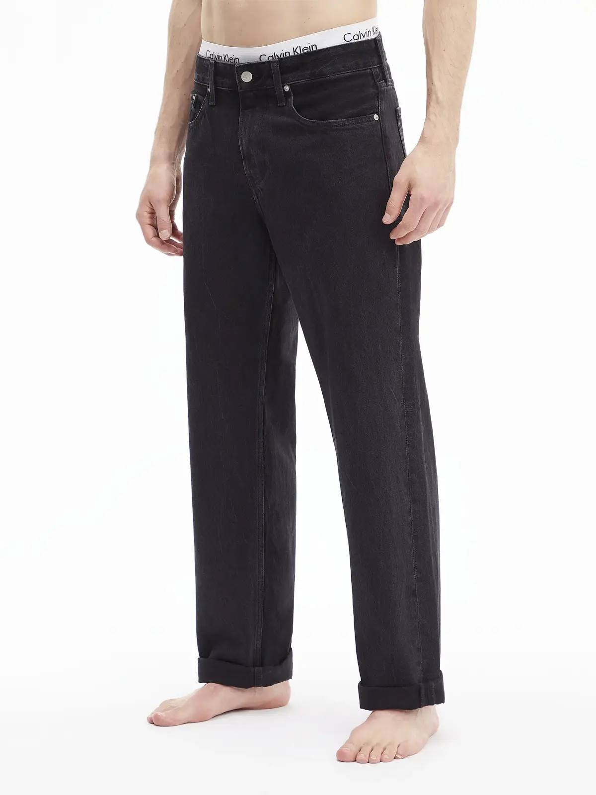 Calvin Klein 90s STRAIGHT Erkek Antrasit Kot Pantolon