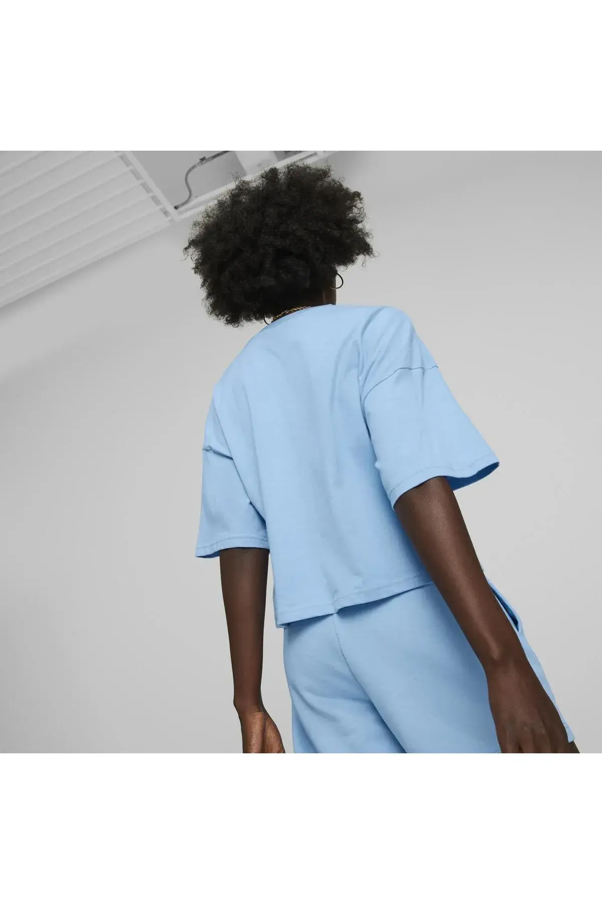 Puma Classıcs Oversized Tee Mavi Kadın Tişört