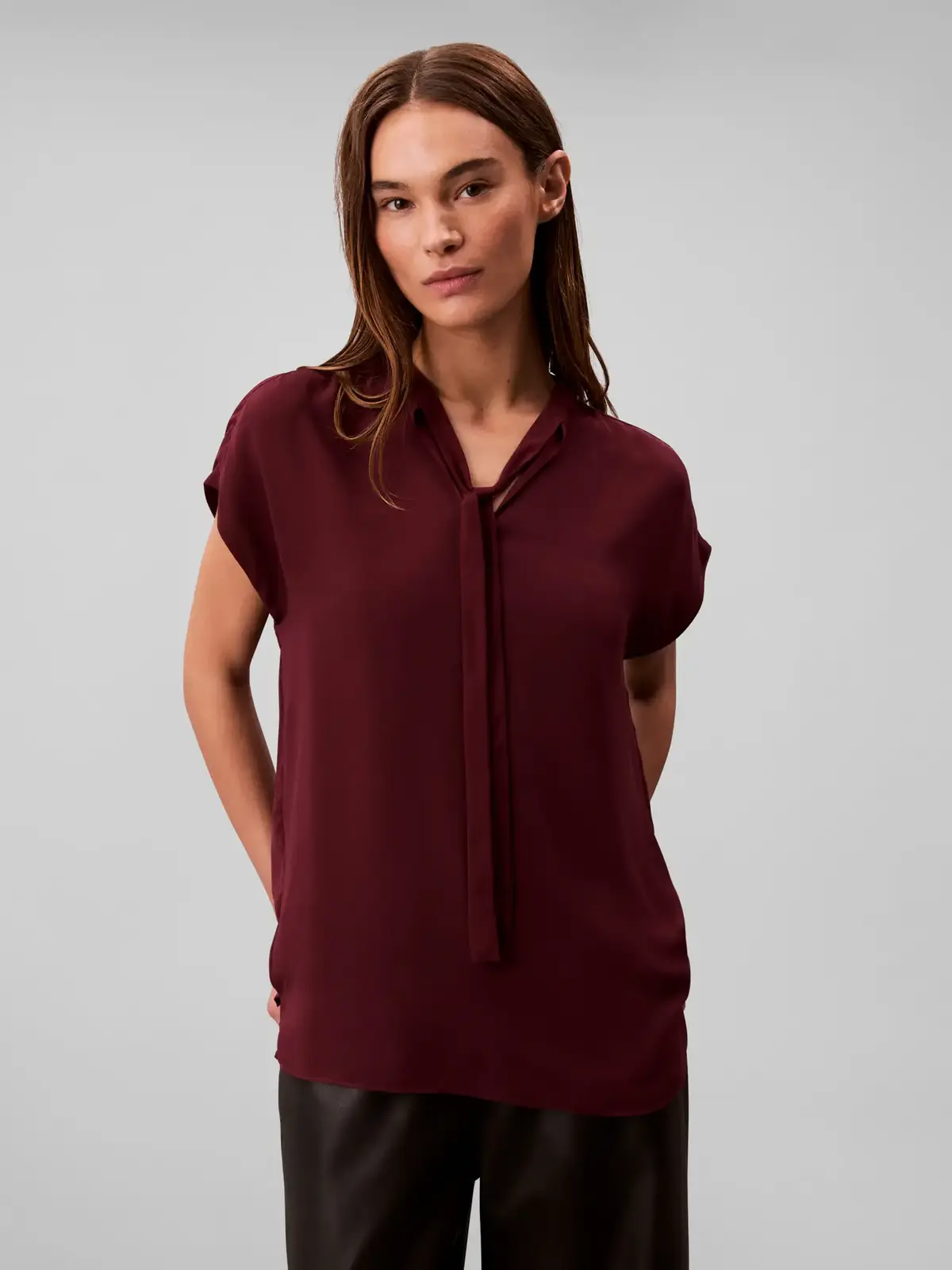 Chiffon SS Tie Neck, GEX
