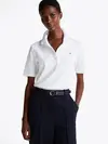 Tommy Hilfiger 1985 REG PIQUE POLO, YCF Beyaz Kadın T-Shirt & Polo