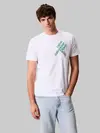 Calvin Klein SS 30S EU CK BH WORD STACK GRAPH Beyaz Erkek Tişört