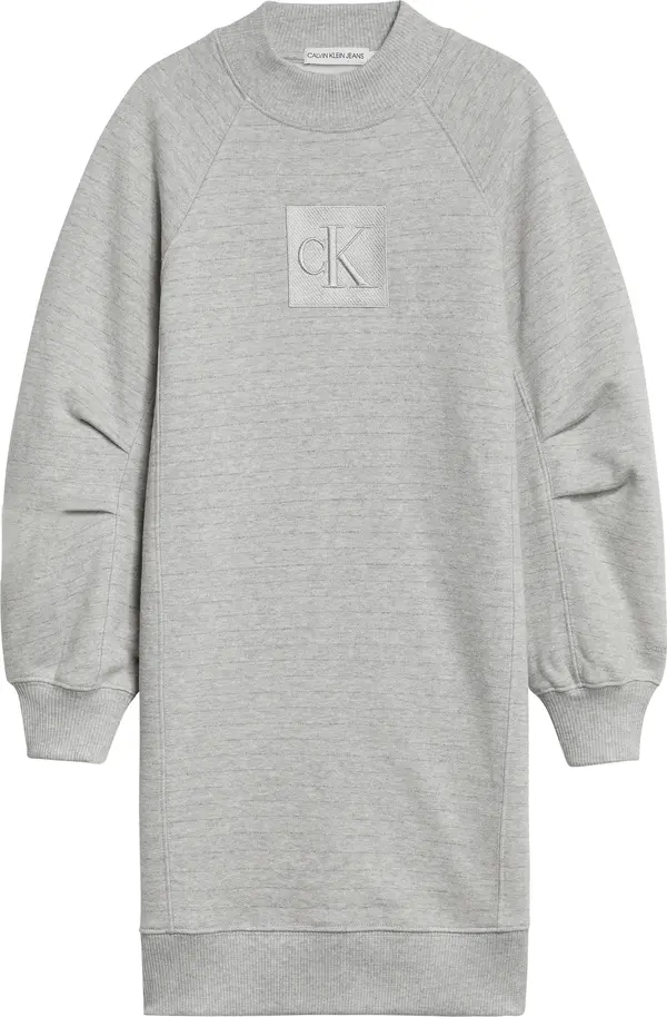Calvin Klein FESTIVE GLITTER SWEA Kadın Gri Elbise