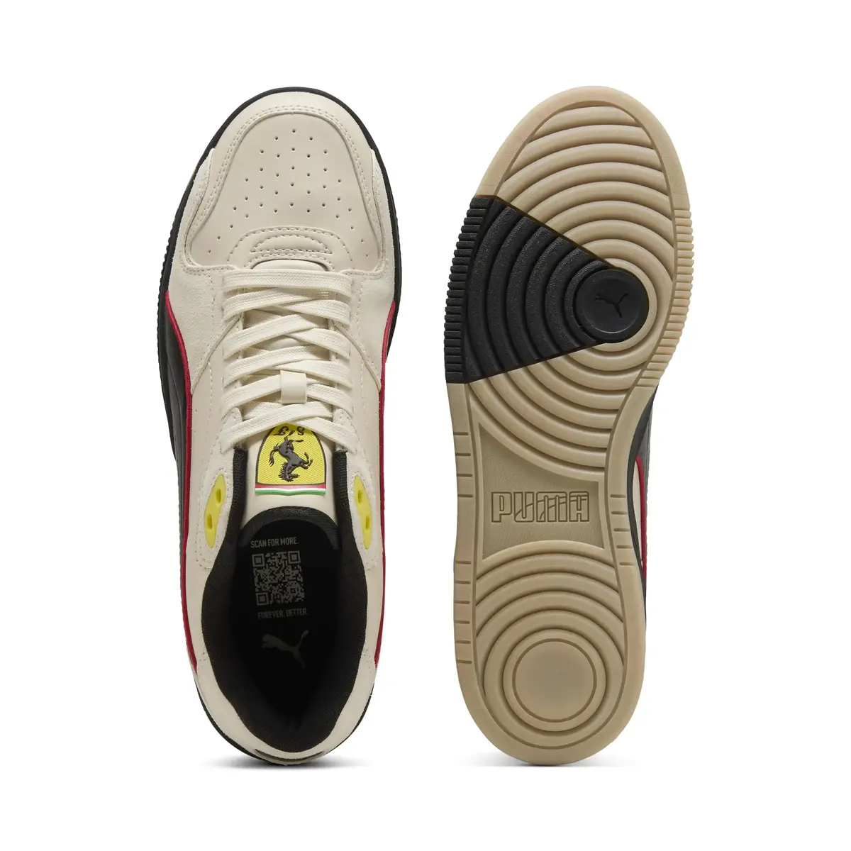 Puma Ferrari RBD Break Low Krem Erkek Günlük Spor Ayakkabı
