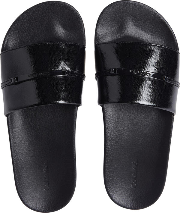 Calvin Klein POOL SLIDE W/METAL B Kadın Siyah Terlik