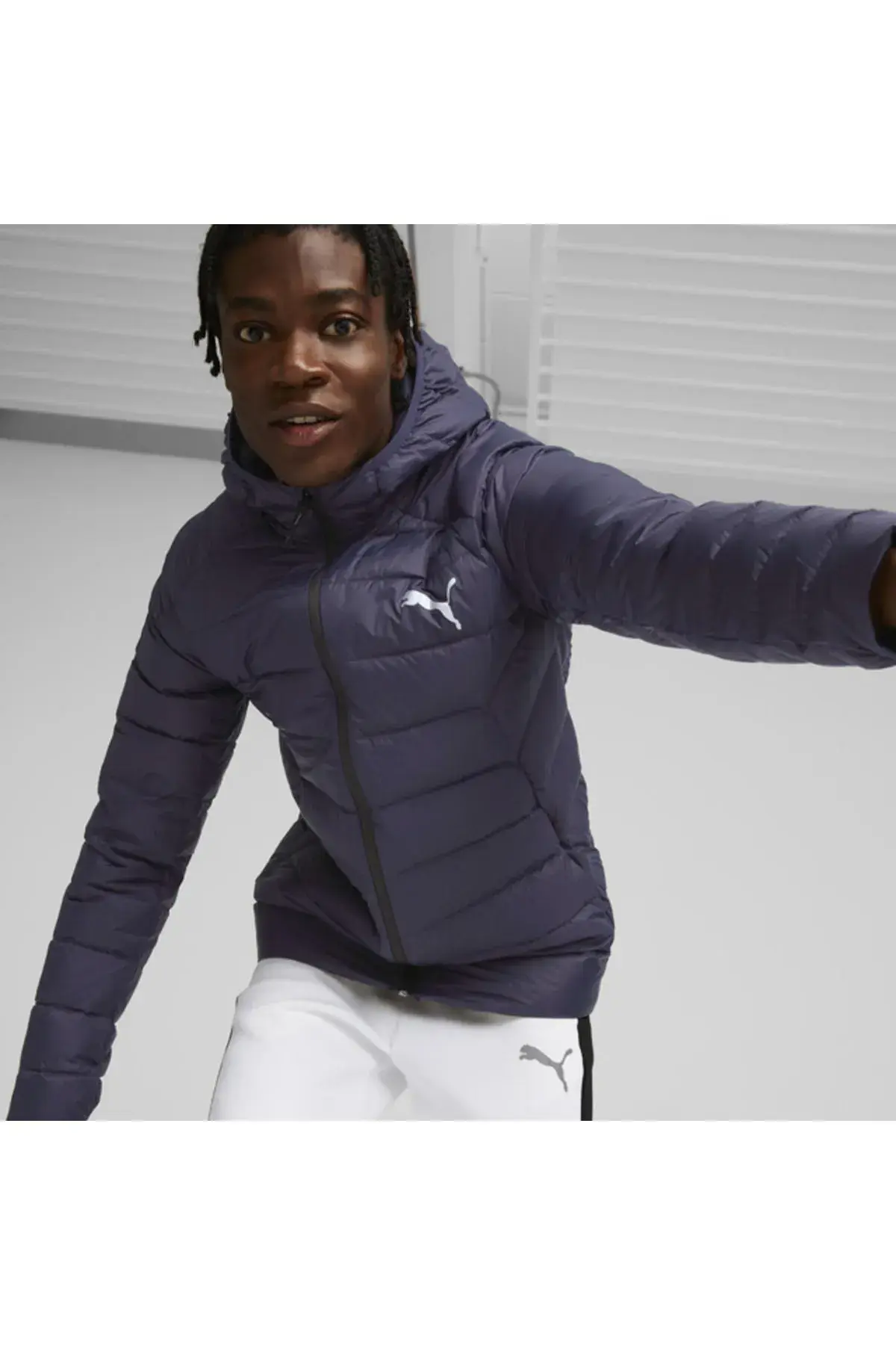 Puma Packlıte Hooded Down Jacket Lacivert Erkek Şişme Mont