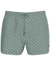 Calvin Klein SHORT DRAWSTRING COV Yeşil Erkek Logolu Deniz Şortu