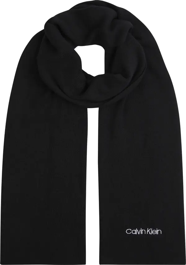 Calvin Klein ESSENTIAL KNIT SCARF Kadın Siyah Atkı