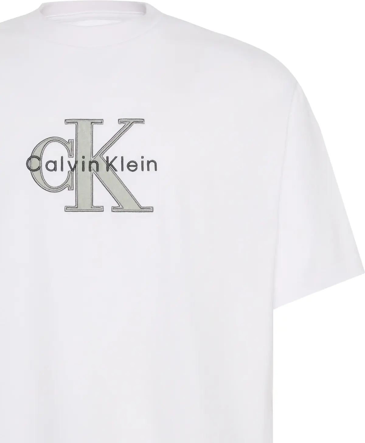 Calvin Klein SS 16S TRICOLOR MONOLOGO GRAPHIC Erkek Beyaz T-Shirt