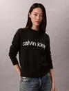 Calvin Klein Cotton Graphic Pullover Siyah Kadın Sweatshirt