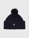 Tommy Hilfiger TH EVENING POMPOM BE Kadın Siyah Bere