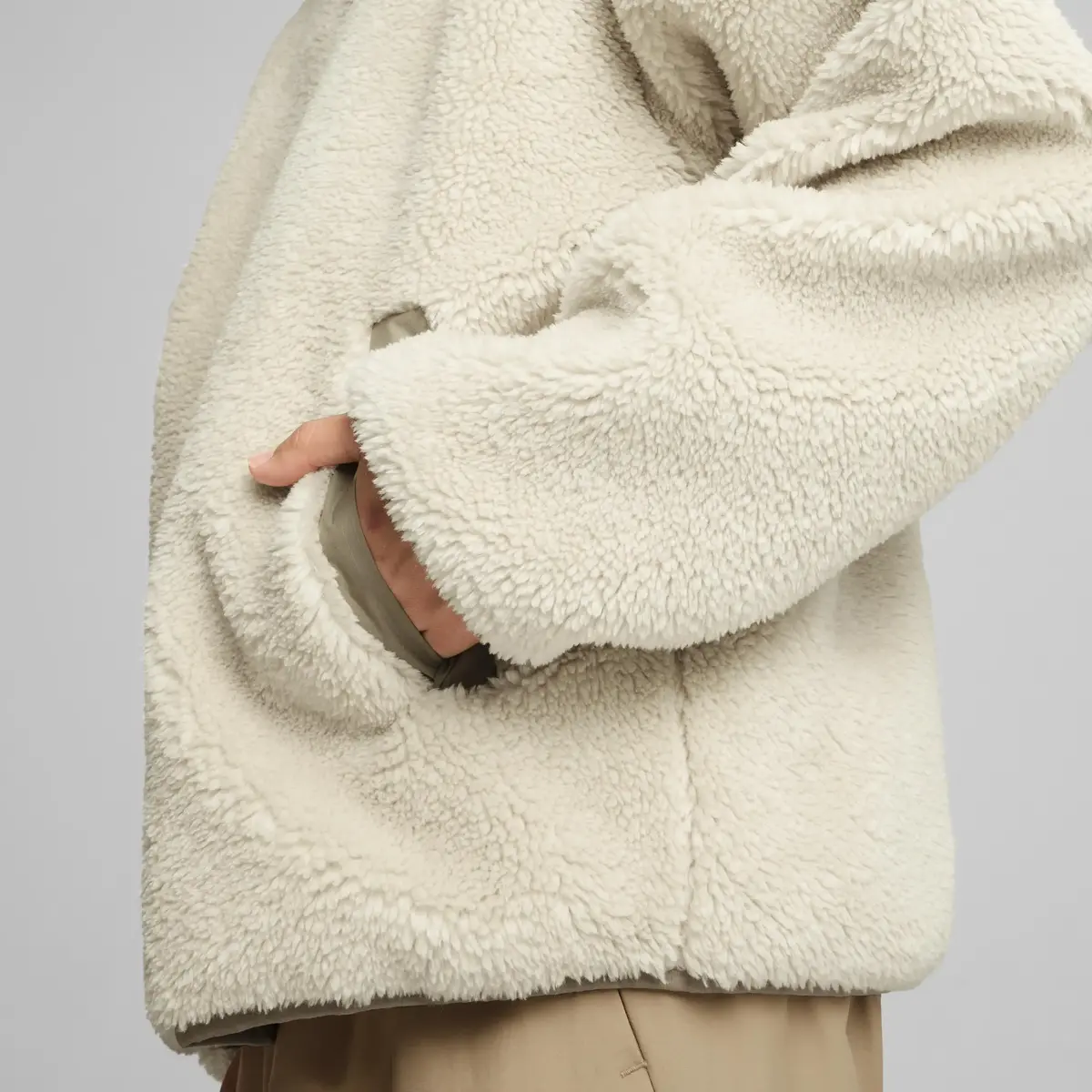 Puma Reversible Sherpa Jacket Kırık Beyaz Erkek Şişme Mont
