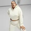 Puma CLASSICS Cropped Hoodie Beyaz Kadın Sweatshirt