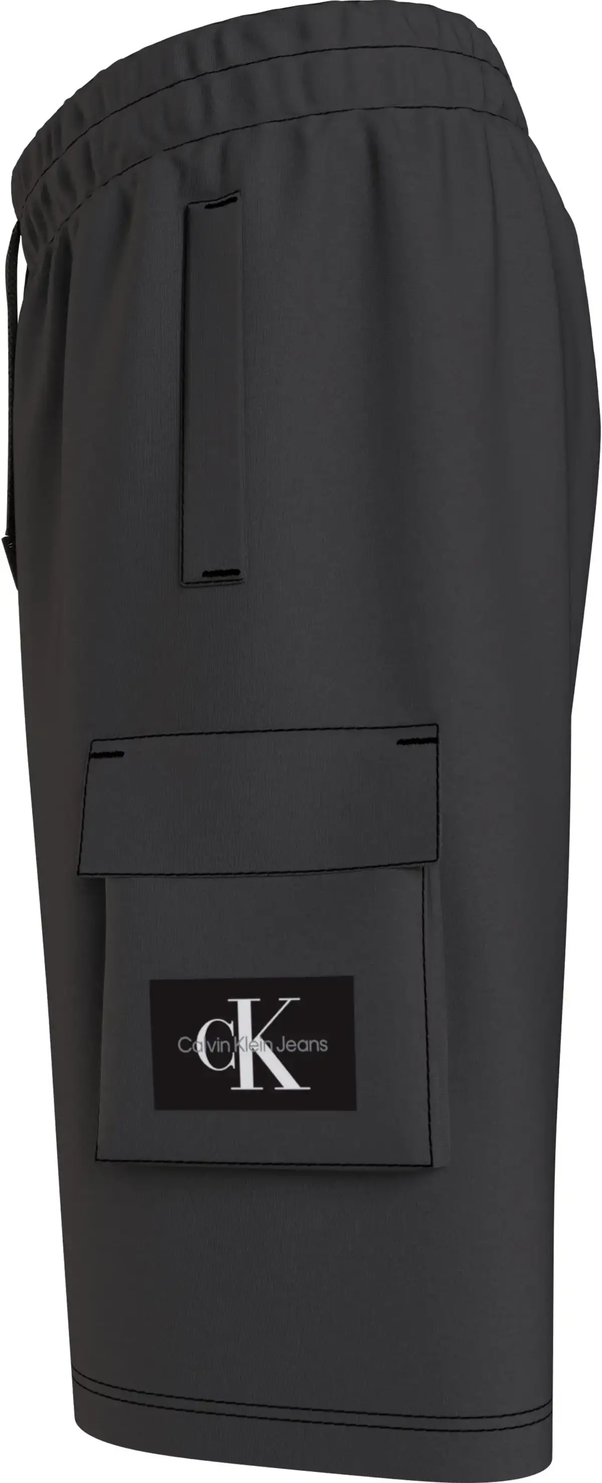 Calvin Klein BADGE JOGGER CARGO S Erkek Siyah Şort