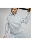 Puma Infuse Half Platin Gri Kadın Yarım Fermuarlı Sweatshirt