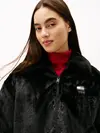Tommy Hilfiger TJW FAUX FUR BOMBER Siyah Kadın Mont