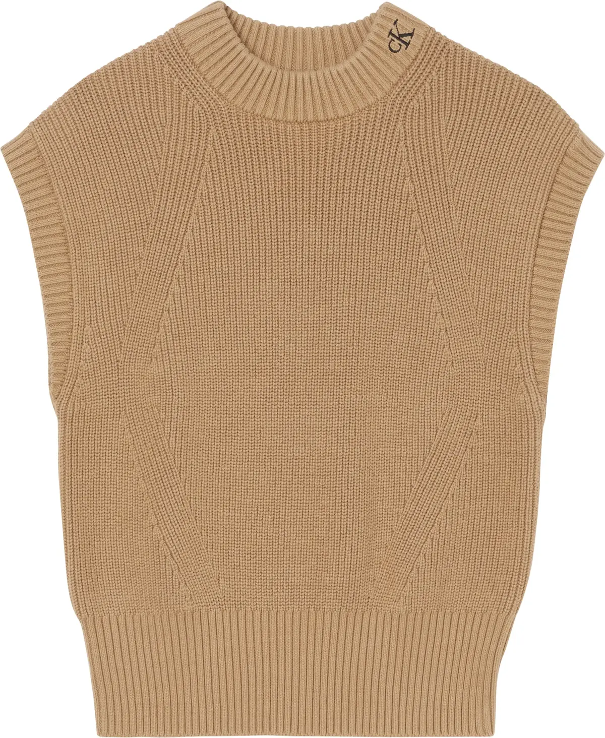 Calvin Klein CK CHUNKY VEST Kadın Kahverengi Kazak