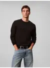 Calvin Klein LS SUPIMA COTTON CREWNK SWEATER Siyah Erkek Kazak