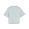 Puma CLASSICS Mock Neck Tee Mavi Kadın T-Shirt