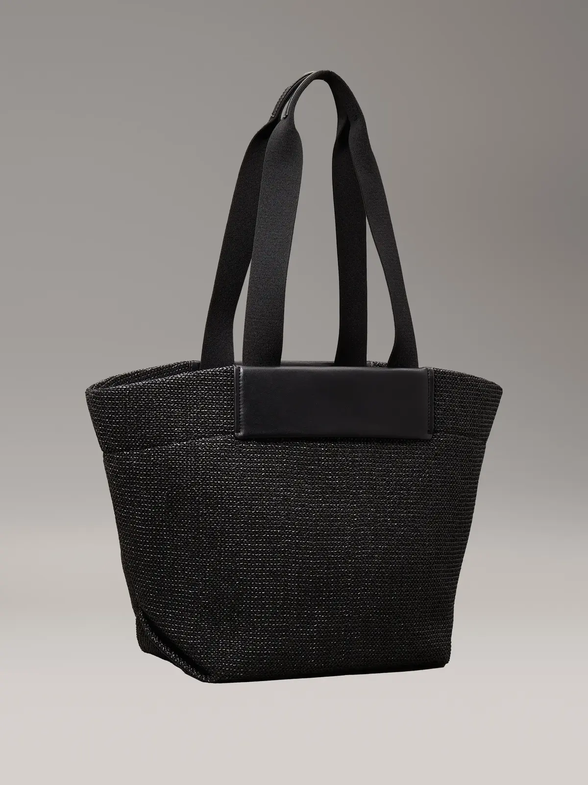 Calvin Klein CK RAFFIA MEDIUM SHO, BEH Siyah Kadın Çanta