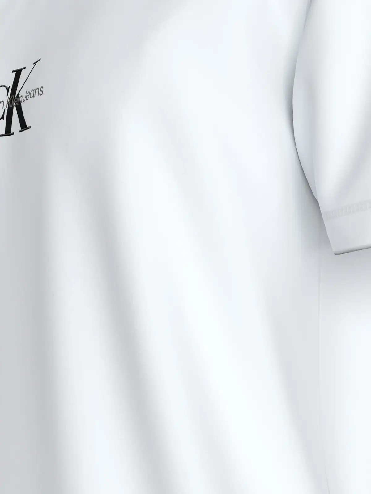 Calvin Klein MONOLOGO TEE, YAF Beyaz Erkek T-Shirt & Polo