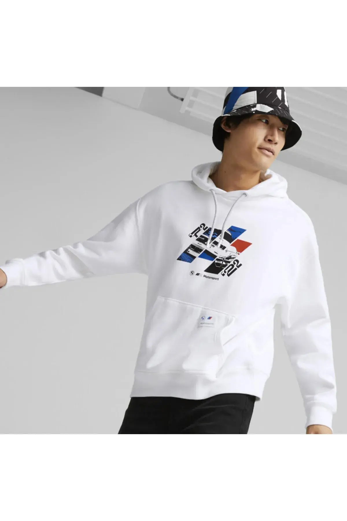 Puma Bmw Mms Graphıc M Hoodıe Beyaz Erkek Hoodie