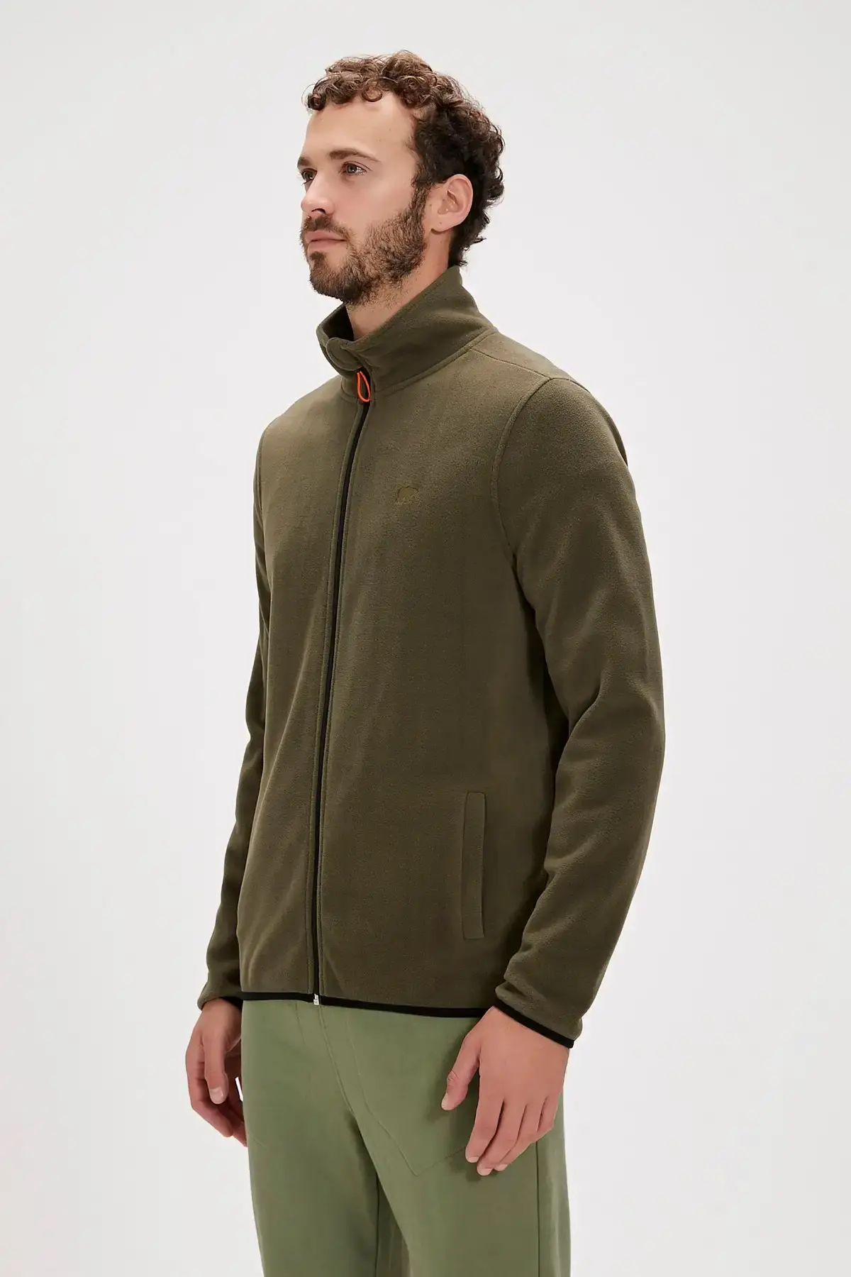 BAD BEAR BOWIE FULL-ZIP POLAR JACKET Erkek Haki Fermuarlı Ceket