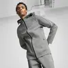 Puma EVOSTRIPE Full-Zip Hoodie Gri Erkek Sweatshirt