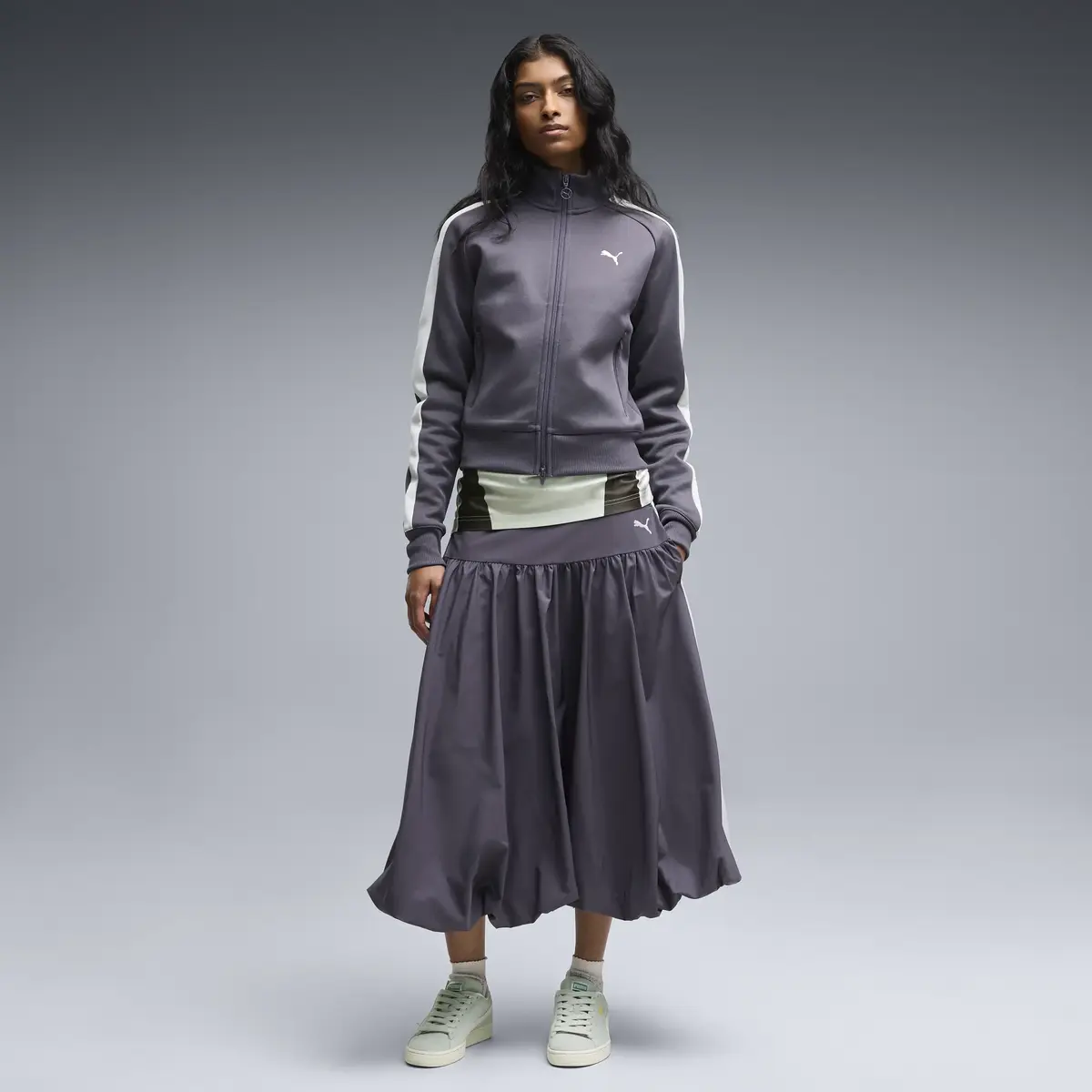 PUMA T7 Balloon Midi Skirt Mavi Kadın Etek