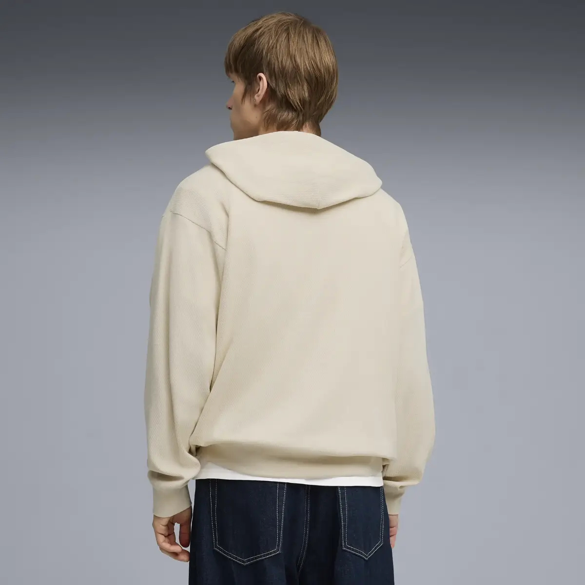 Puma ESS ELEVATED Relaxed Hoodie Krem Erkek Sweatshirt