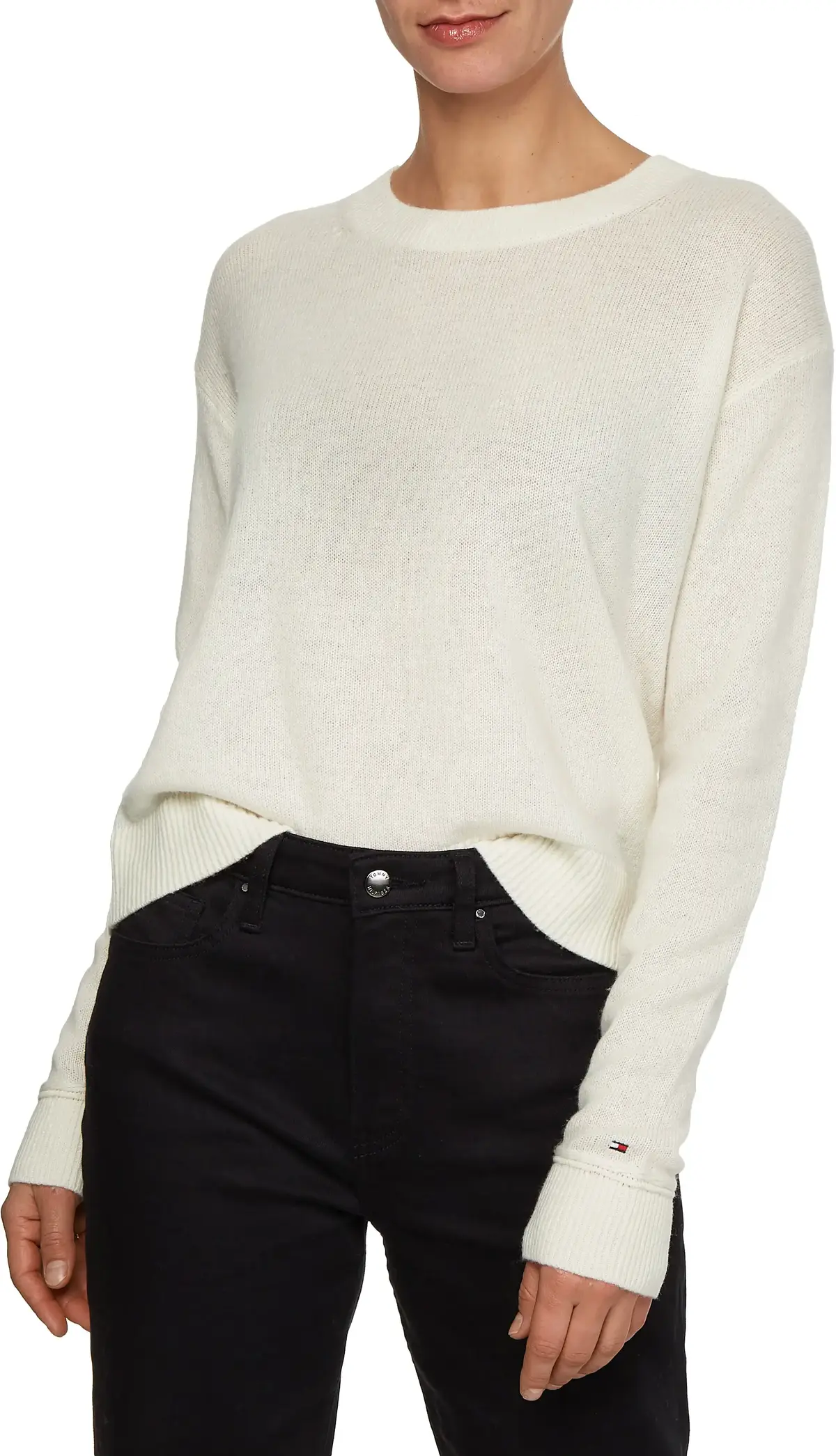Tommy Hilfiger SOFTWOOL C-NK SWEATE Kadın Krem Kazak