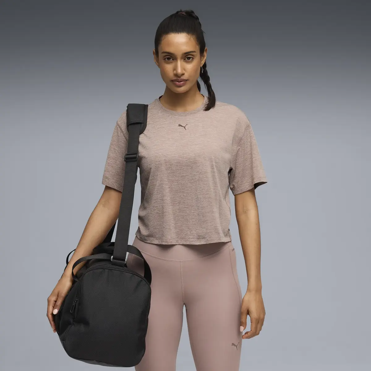 Puma W CLOUDSPUN RELAXED TEE Açık Kahve Kadın T-Shirt