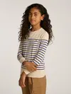U C-NECK STRIPE LS T, 0A4