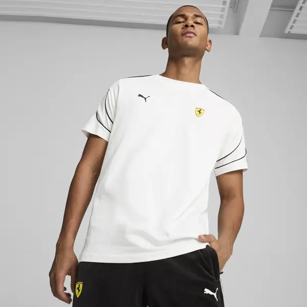 Puma Ferrari Race MT7+ Tee Beyaz Erkek T-Shirt