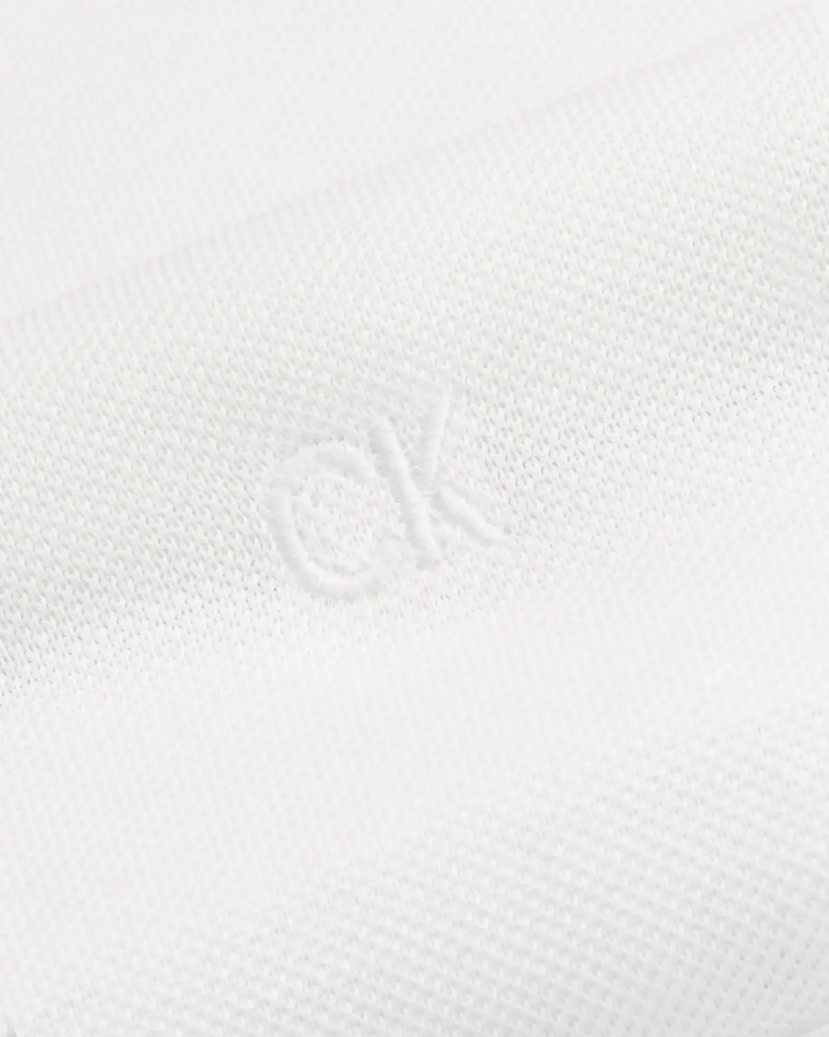 Calvin Klein KNITTED PIQUE BD SLI Erkek Beyaz Gömlek