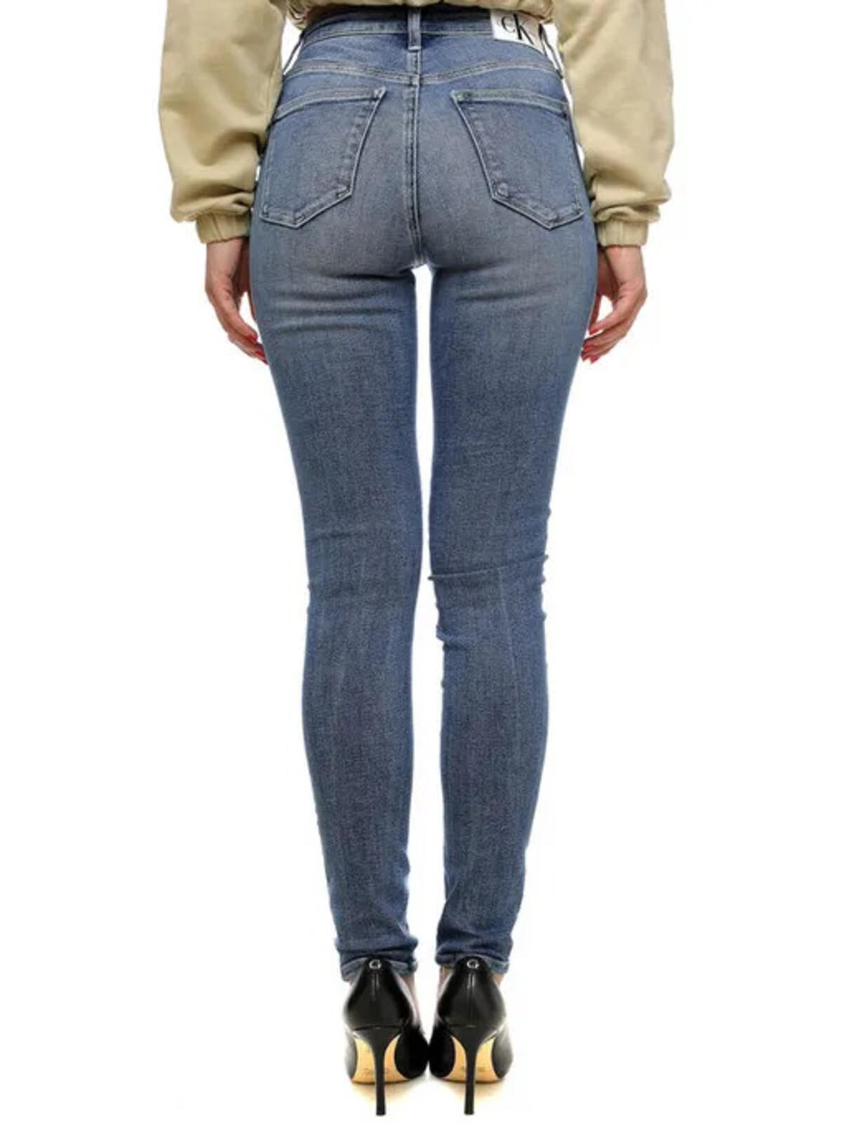 Calvin Klein HIGH RISE SKINNY, 1A4 Mavi Kadın Kot Pantolon