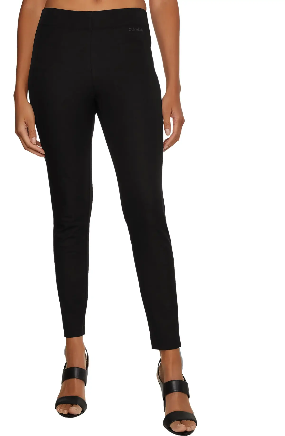 Calvin Klein STRETCH GABARDINE LE Kadın Siyah Tayt