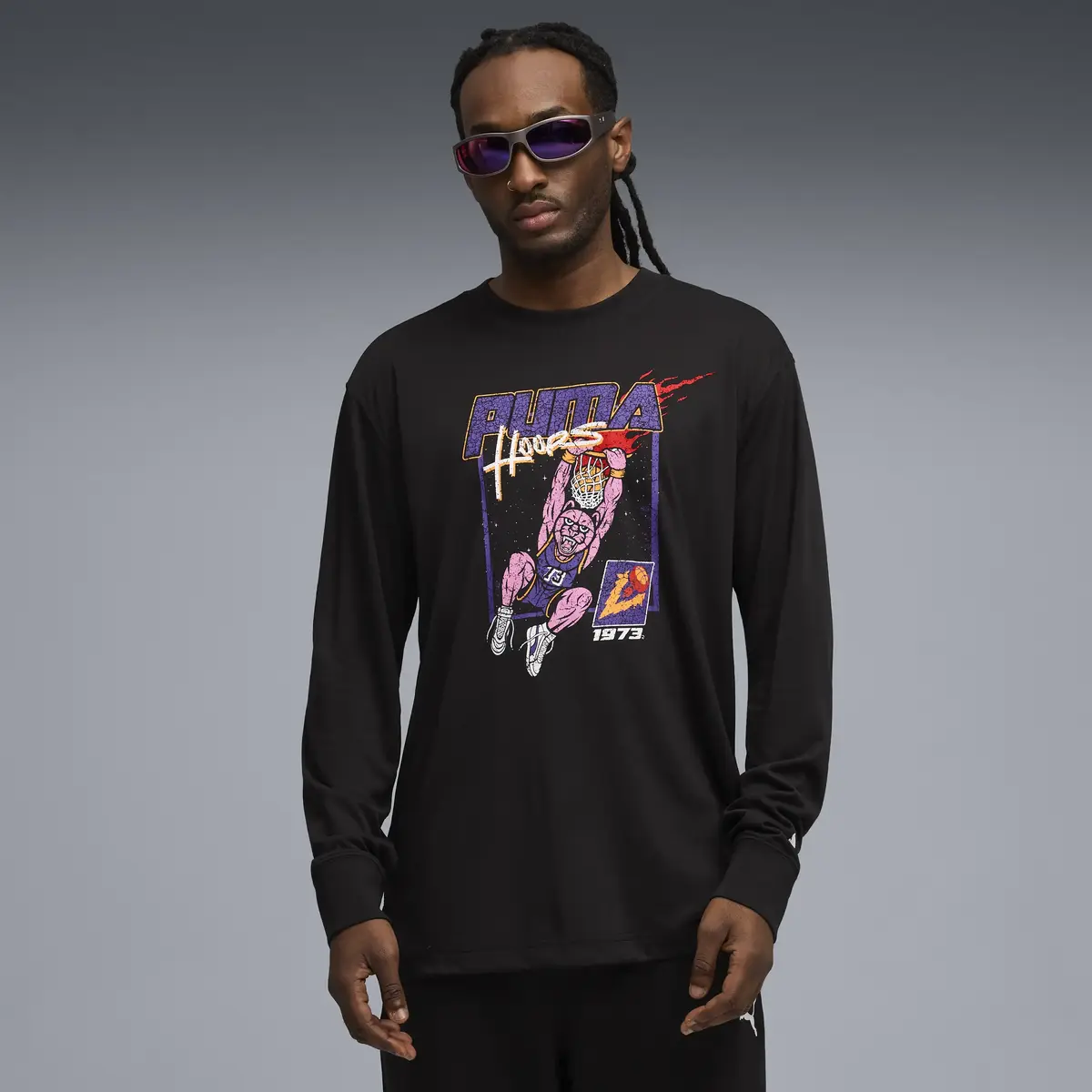 Puma Hoopstel LS Tee Siyah Erkek T-Shirt & Polo