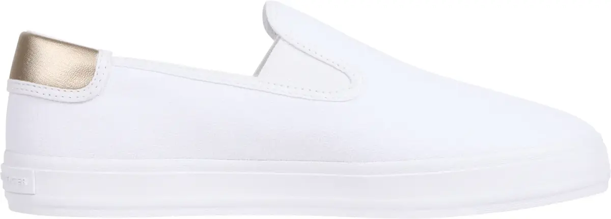 Tommy Hilfiger VULC CANVAS SLIP-ON, YBS Beyaz Kadın Spor Ayakkabı & Sneaker